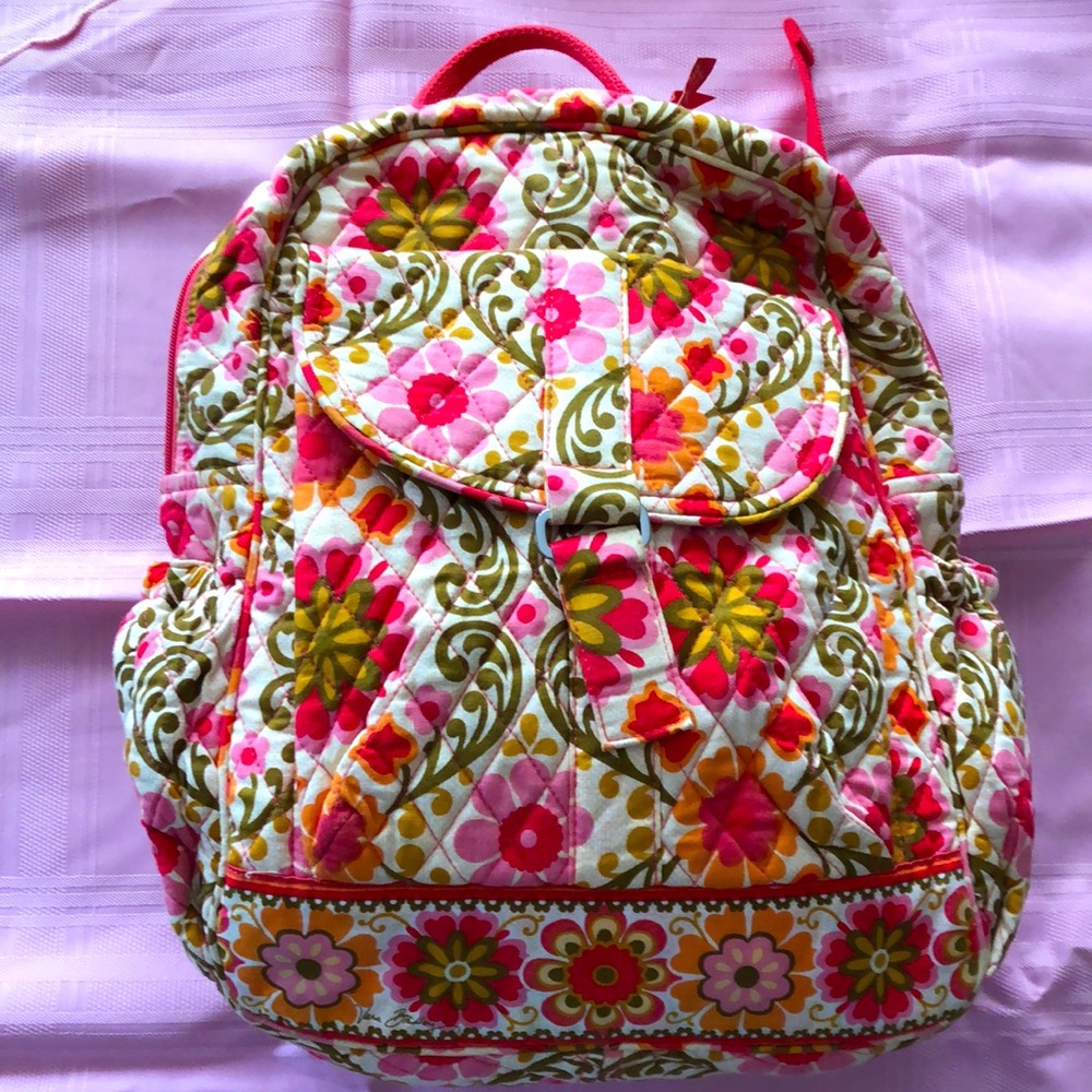 Vera Bradley quilted, like new, floral backpack